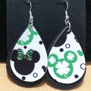 MICKEY INSPIRED ST PATTYS DAY EARRINGS